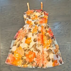 Lafayette 148 Vibrant Floral Silk Dress Size 6